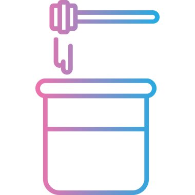 Boya kovası simge vektör çizim