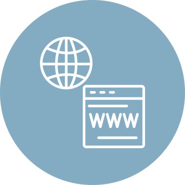 İnternet web simgesi basit illüstrasyon