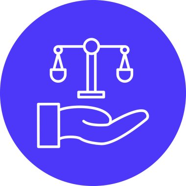 Hukuk simgesinin vektör illüstrasyonu