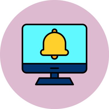 Dizüstü bilgisayar simgesi vektör çizimi