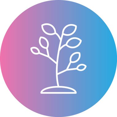 Bir ağaç simgesinin vektör illüstrasyonu