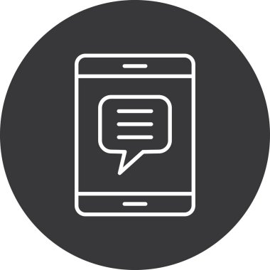 Sohbet balonu simgesinin vektör çizim