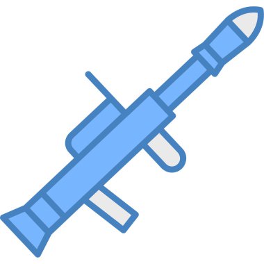 Roket simgesi, basit vektör tasarımı