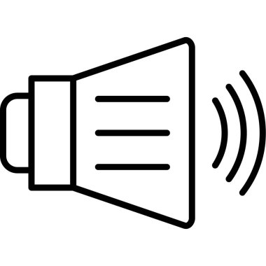 Hoparlör vektör satırı simgesi