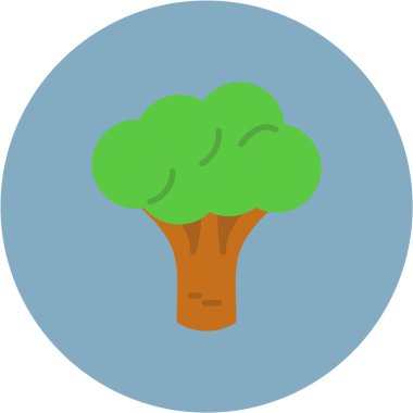 Ağaç renkli vektör simgesi.