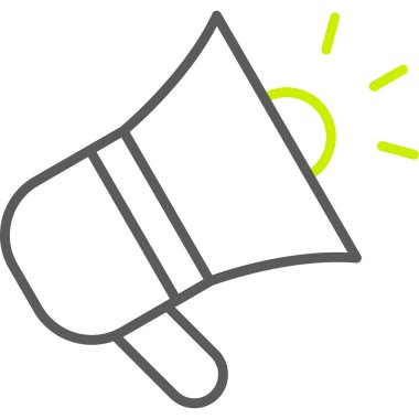 Megafon. Web simgesi vektör illüstrasyon tasarımı