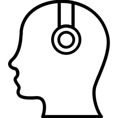 Beyin. Web simgesi basit tasarım