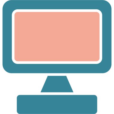 Bilgisayar. Web simgesi basit illüstrasyon