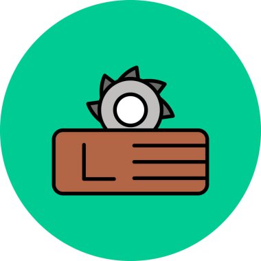 Bir kedinin çizgi film ikonunun vektör çizimi