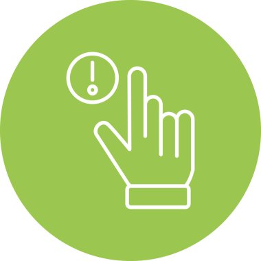 işaret işareti simgesi doldurulmuş ana hat biçiminde