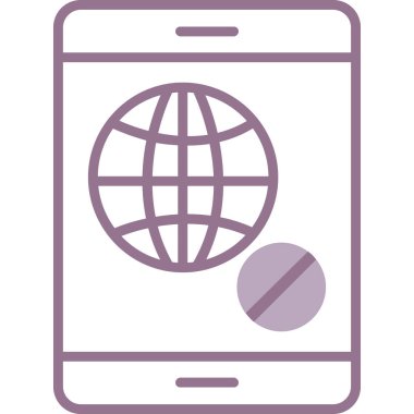 akıllı telefon küresel simge vektör illüstrasyon tasarımı ile