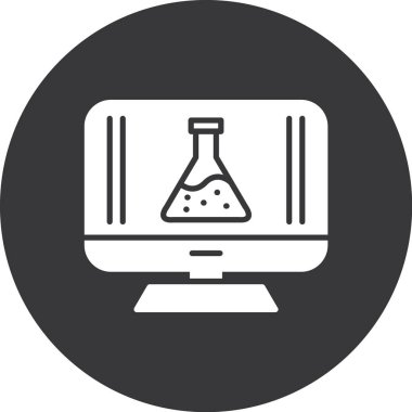 laboratuvar simgesi vektör illüstrasyonu