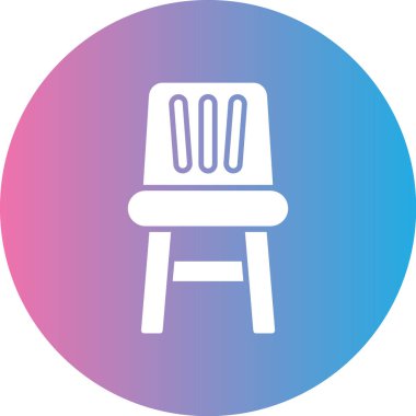 Sandalye. Web simgesi basit illüstrasyon