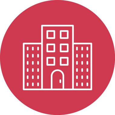 Bina. Web simgesi basit illüstrasyon