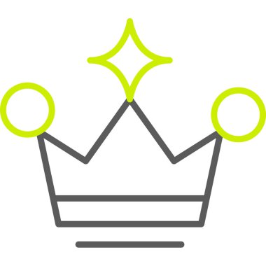 Kraliyet tacı, web simgesi basit tasarım