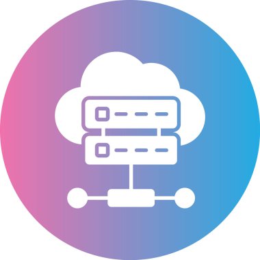 Sunucu. Web simgesi basit illüstrasyon