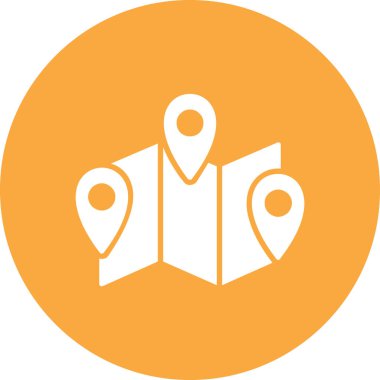 harita simgesi vektör illüstrasyonu