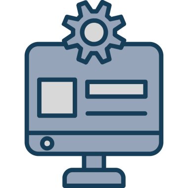 Tarayıcı Ayarları. Web simgesi basit illüstrasyon