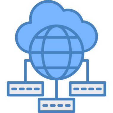bulut hesaplama vektörü simgesi