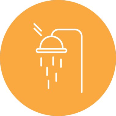 yağmur damlaları vektör simgesi modern ince çizgi tarzı. duş simgesi.