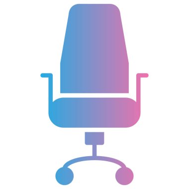 Ofis koltuğu. Basit illüstrasyon