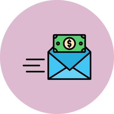 Mektup. Web simgesi vektör illüstrasyonu