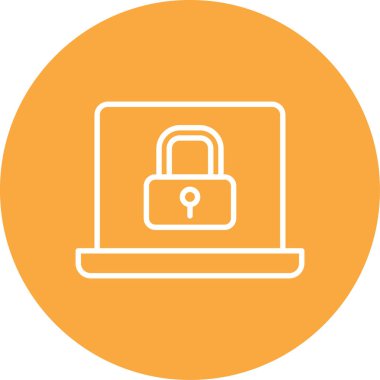 Internet güvenlik simgesi, vektör çizim