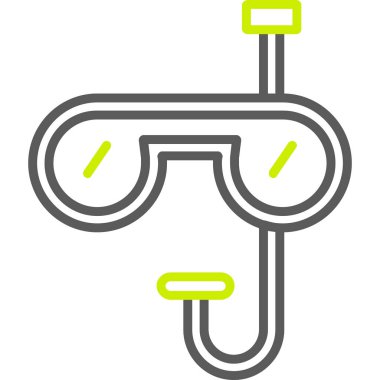 Beyaz arkaplanda kablo simgesi, vektör, illüstrasyon