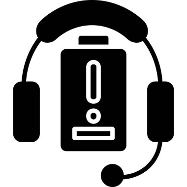 Kulaklık. Web simgesi basit illüstrasyon