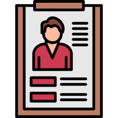 işletme yöneticisi simgesi renk ana hatları vektörü