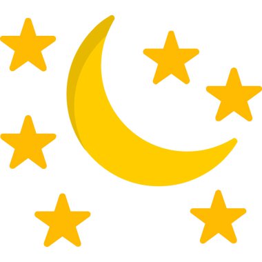 hilal yıldızı vektör simgesi