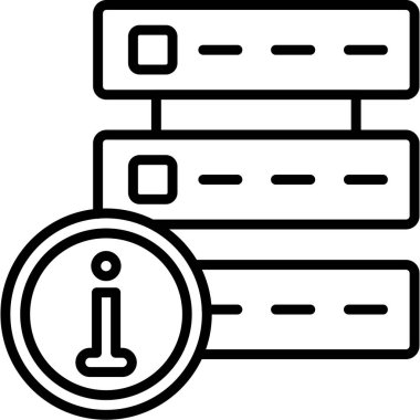 veritabanı. Web simgesi basit illüstrasyon
