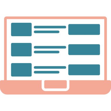 bilgisayar ekran simge vektör çizim