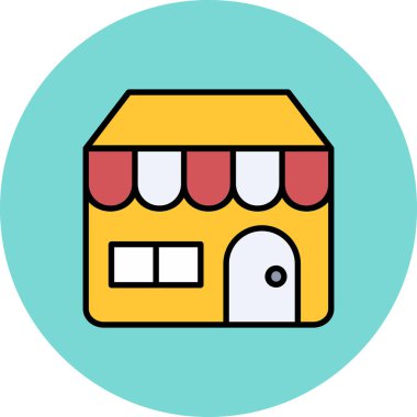 Bir ev simgesinin vektör illüstrasyonu