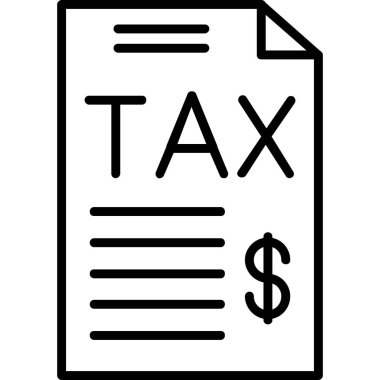 Vergi simgesi vektör illüstrasyonu