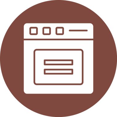 Tarayıcı. Web simgesi vektör illüstrasyonu