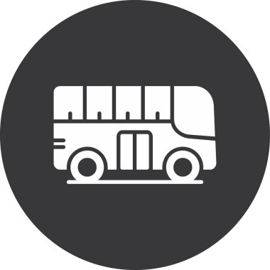 bus vektör simgesi modern basit illüstrasyon