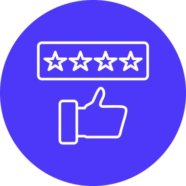 Reyting. Web simgesi basit illüstrasyon