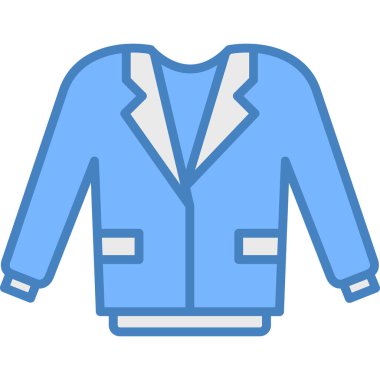 Ceket. Web simgesi basit illüstrasyon