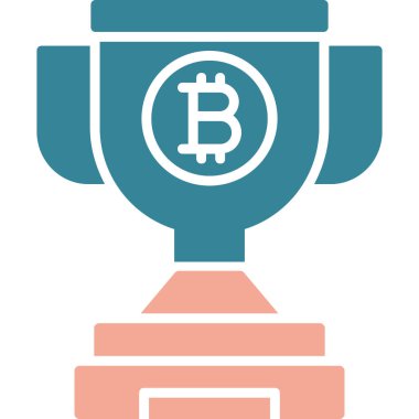 bitcoin. Web simgesi basit illüstrasyon