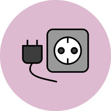 elektrik güç simgesi, vektör tasarımı