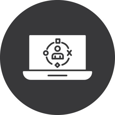 Bilgisayar. Web simgesi basit tasarım