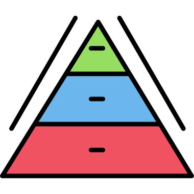 Piramit. Web simgesi basit illüstrasyon