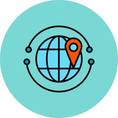 konum simgesi vektör illüstrasyonu