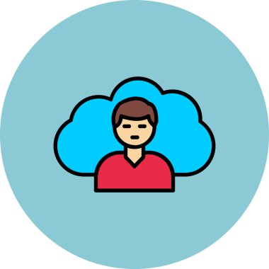 Bulut bilgisayarlı genç adam