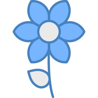 Çiçek. Web simgesi basit illüstrasyon