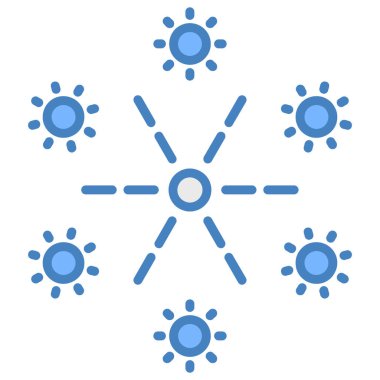 Kar tanesi. Web simgesi basit tasarım