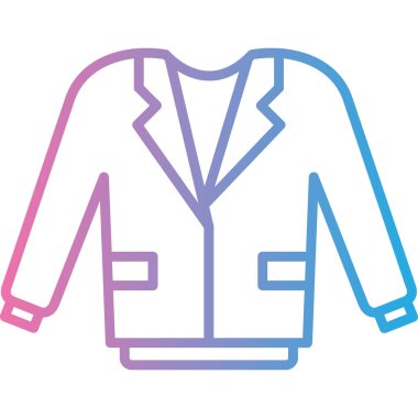 Ceket. Web simgesi basit illüstrasyon