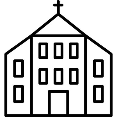 bina simgesi, vektör illüstrasyonu