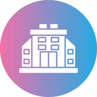 Bina. Web simgesi basit illüstrasyon